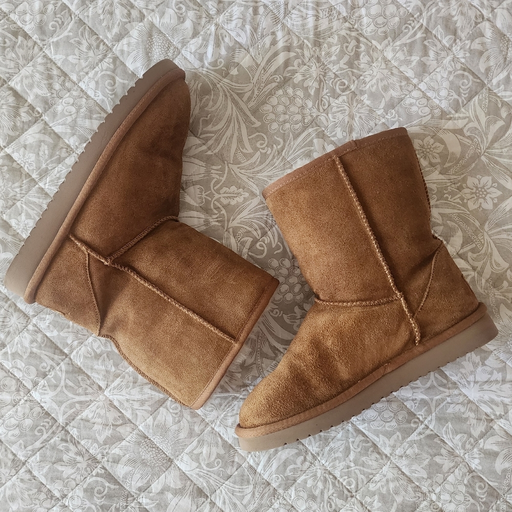 Koolaburra by UGG Women’s Koola Short Chestnut Boots Size 7 Shearling Suede